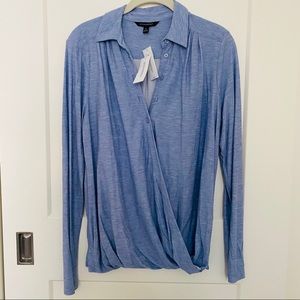 Banana Republic Long-Sleeve Top (Heathered Blue)